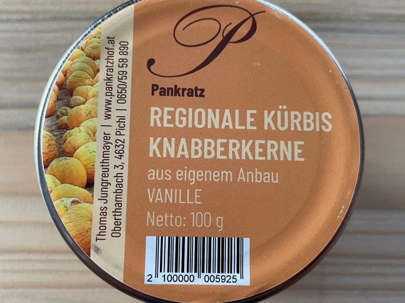 Neu - Kürbiskerne Vanille im Glas